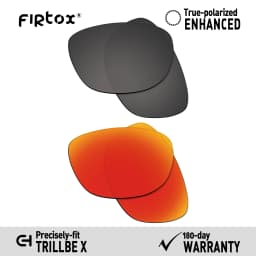 Firtox True UV400 Polarized Lenses Replacement for Oakley Trillbe X OO9340 Sunglasses (Lens Only) - Multiple Colors