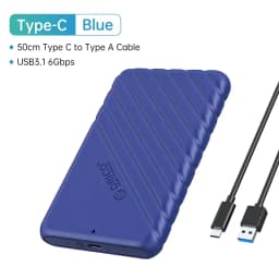 ORICO 2.5" Hard Drive Enclosure 2.5 Inch HDD Case USB Type C SATA 5Gbps for SSD HDD 9.5 7mm External Hard Drive Disk Case for Pc