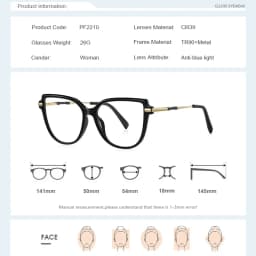 CLLOIO TR90 Women Anti blue Blocking Reading Eyeglass Fashion Oversize Cat Eye Frame Photochromic Prescription Optical Glasse