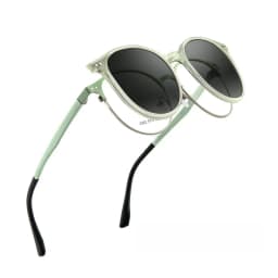 F·DRACON Alloy Frame New Polarized Magnetic 2-in-1 Round Women's Frame Driving Fishing Optical Prescription Sunglasses Men 2262