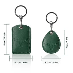 Access Card Case Leather Card Holder Keychain Key Ring Door Lock Access Tags ID Card Case Keychain Access Card Bag