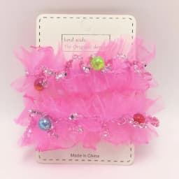 Children Dance Hair Accessories Headdress Flower Performance Cute Lace Little Princess Solid Color Edge Wrist Flower Hair Ties