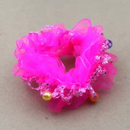 Children Dance Hair Accessories Headdress Flower Performance Cute Lace Little Princess Solid Color Edge Wrist Flower Hair Ties