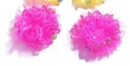 Children Dance Hair Accessories Headdress Flower Performance Cute Lace Little Princess Solid Color Edge Wrist Flower Hair Ties