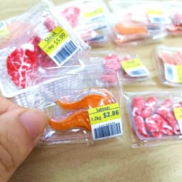 New Miniature Supermarket food simulation beefsteak salmon Bacon beef roll for Doll House Mini Kitchen Birthday/Christmas gifts