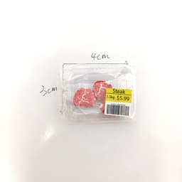 New Miniature Supermarket food simulation beefsteak salmon Bacon beef roll for Doll House Mini Kitchen Birthday/Christmas gifts