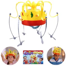 Chow Crown Food Hat Funny Trick Party Bubble Crab Party Prop Game Toy Parent-Child Interaction Games for Kid Party Birthday Gift