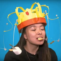 Chow Crown Food Hat Funny Trick Party Bubble Crab Party Prop Game Toy Parent-Child Interaction Games for Kid Party Birthday Gift