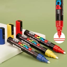 1pcs Uni POSCA Marker Pen Full Colors PC-1M 3M 5M Acrylic Marker Paint plumone On Metal Glass Plastic Ceramic Rock Tire CD Paper