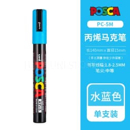 1pcs Uni POSCA Marker Pen Full Colors PC-1M 3M 5M Acrylic Marker Paint plumone On Metal Glass Plastic Ceramic Rock Tire CD Paper