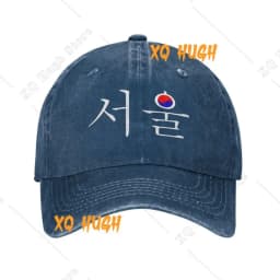 Custom Cotton Seoul South Korea Hangul Korean Flag Baseball Cap Women Men Adjustable Dad Hat Sports