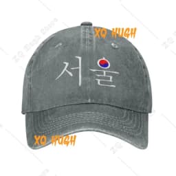 Custom Cotton Seoul South Korea Hangul Korean Flag Baseball Cap Women Men Adjustable Dad Hat Sports