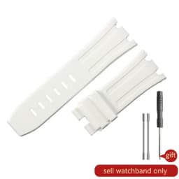 Durable Waterproof Sweat-Proof Comfortable Rubber Silicone WatchStrap for Ap Aibi Royal Oak 15703 Offshore Series 28mm Watchband
