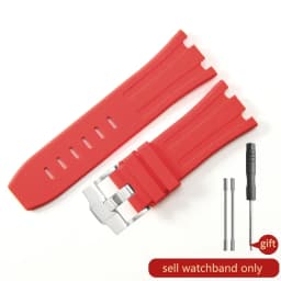 Durable Waterproof Sweat-Proof Comfortable Rubber Silicone WatchStrap for Ap Aibi Royal Oak 15703 Offshore Series 28mm Watchband