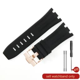 Durable Waterproof Sweat-Proof Comfortable Rubber Silicone WatchStrap for Ap Aibi Royal Oak 15703 Offshore Series 28mm Watchband