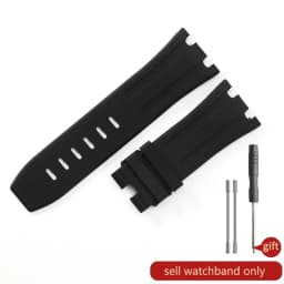Durable Waterproof Sweat-Proof Comfortable Rubber Silicone WatchStrap for Ap Aibi Royal Oak 15703 Offshore Series 28mm Watchband