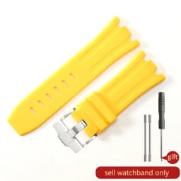 Durable Waterproof Sweat-Proof Comfortable Rubber Silicone WatchStrap for Ap Aibi Royal Oak 15703 Offshore Series 28mm Watchband