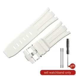 Durable Waterproof Sweat-Proof Comfortable Rubber Silicone WatchStrap for Ap Aibi Royal Oak 15703 Offshore Series 28mm Watchband