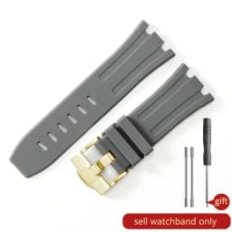 Durable Waterproof Sweat-Proof Comfortable Rubber Silicone WatchStrap for Ap Aibi Royal Oak 15703 Offshore Series 28mm Watchband