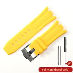 Durable Waterproof Sweat-Proof Comfortable Rubber Silicone WatchStrap for Ap Aibi Royal Oak 15703 Offshore Series 28mm Watchband