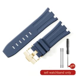 Durable Waterproof Sweat-Proof Comfortable Rubber Silicone WatchStrap for Ap Aibi Royal Oak 15703 Offshore Series 28mm Watchband