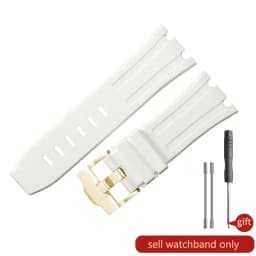 Durable Waterproof Sweat-Proof Comfortable Rubber Silicone WatchStrap for Ap Aibi Royal Oak 15703 Offshore Series 28mm Watchband