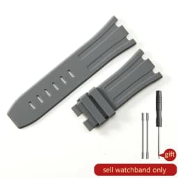 Durable Waterproof Sweat-Proof Comfortable Rubber Silicone WatchStrap for Ap Aibi Royal Oak 15703 Offshore Series 28mm Watchband