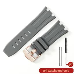 Durable Waterproof Sweat-Proof Comfortable Rubber Silicone WatchStrap for Ap Aibi Royal Oak 15703 Offshore Series 28mm Watchband
