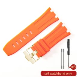 Durable Waterproof Sweat-Proof Comfortable Rubber Silicone WatchStrap for Ap Aibi Royal Oak 15703 Offshore Series 28mm Watchband