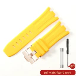 Durable Waterproof Sweat-Proof Comfortable Rubber Silicone WatchStrap for Ap Aibi Royal Oak 15703 Offshore Series 28mm Watchband