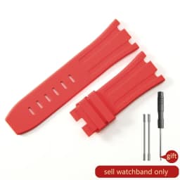 Durable Waterproof Sweat-Proof Comfortable Rubber Silicone WatchStrap for Ap Aibi Royal Oak 15703 Offshore Series 28mm Watchband