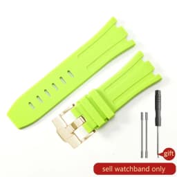 Durable Waterproof Sweat-Proof Comfortable Rubber Silicone WatchStrap for Ap Aibi Royal Oak 15703 Offshore Series 28mm Watchband