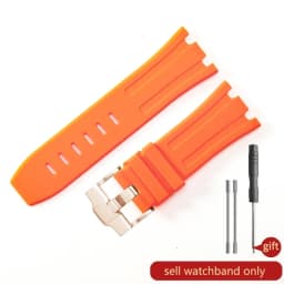 Durable Waterproof Sweat-Proof Comfortable Rubber Silicone WatchStrap for Ap Aibi Royal Oak 15703 Offshore Series 28mm Watchband