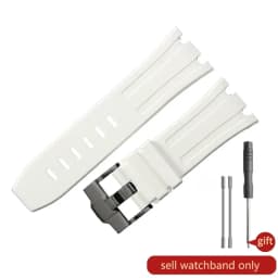Durable Waterproof Sweat-Proof Comfortable Rubber Silicone WatchStrap for Ap Aibi Royal Oak 15703 Offshore Series 28mm Watchband