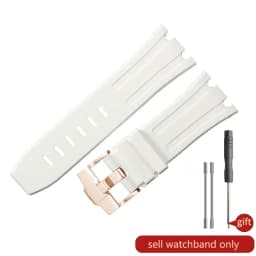 Durable Waterproof Sweat-Proof Comfortable Rubber Silicone WatchStrap for Ap Aibi Royal Oak 15703 Offshore Series 28mm Watchband