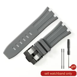 Durable Waterproof Sweat-Proof Comfortable Rubber Silicone WatchStrap for Ap Aibi Royal Oak 15703 Offshore Series 28mm Watchband