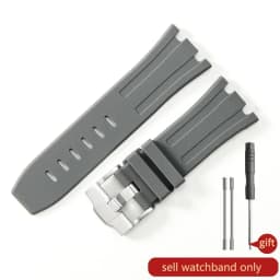 Durable Waterproof Sweat-Proof Comfortable Rubber Silicone WatchStrap for Ap Aibi Royal Oak 15703 Offshore Series 28mm Watchband