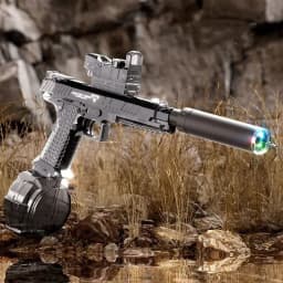 Automatic Desert Eagle Water Gun Toys Electric Shooting Flashing Lights Battle Water Pistol Spray Outdoor Pool Toys for Boy Gift