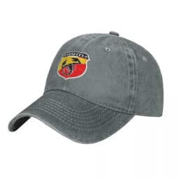 Abarth Scorpion Denim Baseball Cap Car Logo Unisex-Teens Custom Hip Hop Hats Streetwear University Dropshipping Baseball Caps