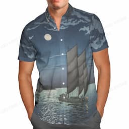 Summer Hawaiian Shirts Fish Printed Shirt Men Women Fashion Short Sleeve Blouse Men's Vocation Lapel Beach Camisas Sea