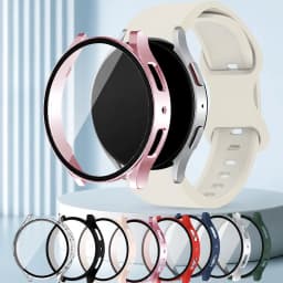 PC Watch Case+Tempered Glass for Samsung Galaxy Watch7/6/5/4 40/44mm Full Bumper Screen Protective Case Galaxy Watch Accessories