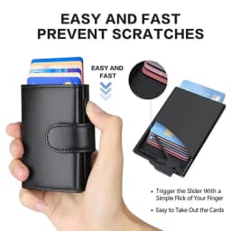 Rfid PU Leather Men Wallets Credit Card Holder Trifold Wallet Card Case Smart Slim Thin Coin Pocket Wallet for Daily Use