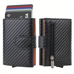 Rfid PU Leather Men Wallets Credit Card Holder Trifold Wallet Card Case Smart Slim Thin Coin Pocket Wallet for Daily Use