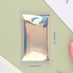 Mini Anime Doll Display Bag Transparent Coin Purse Keychain Pendant Square Pouch Organizer Key Lipstick Earphone Storage Bag