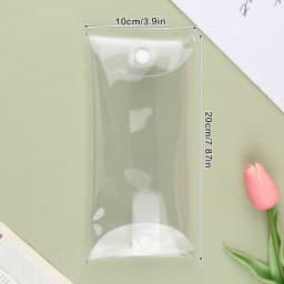 Mini Anime Doll Display Bag Transparent Coin Purse Keychain Pendant Square Pouch Organizer Key Lipstick Earphone Storage Bag