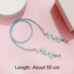 Adjustable Sunglasses Lanyard Strap Anti-slip Reading Glasses Eyeglass Chain Colorful Mask Chains Butterfly Pearl Hanging Rope