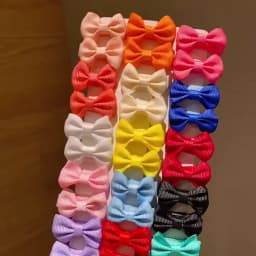 30/90Pcs Cute Dopamine Color Fabric Hairpins for Little Girls Cute Bow Hair Accessories