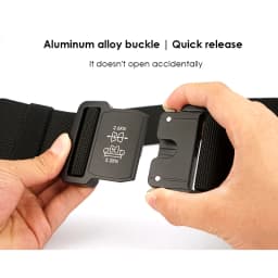 VATLTY 5cm / 2in Elastic Belt for Men Aluminum Buckle Lightweight Wide Belt Military Tactical Belt Grey Casual Girdle Male