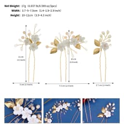 3Pcs/set Crystal Pearl Hairpins for Women Wedding Party Bag Hat Accessories Hair Sticks Girls Holiday Gifts Jewelry Headpieces