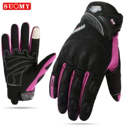 SUOMY Summer Women Pink Motorcycle Gloves Lady Purple Full Finger Motocross Gloves Men Touch Screen Cycling Gloves XS-XXL